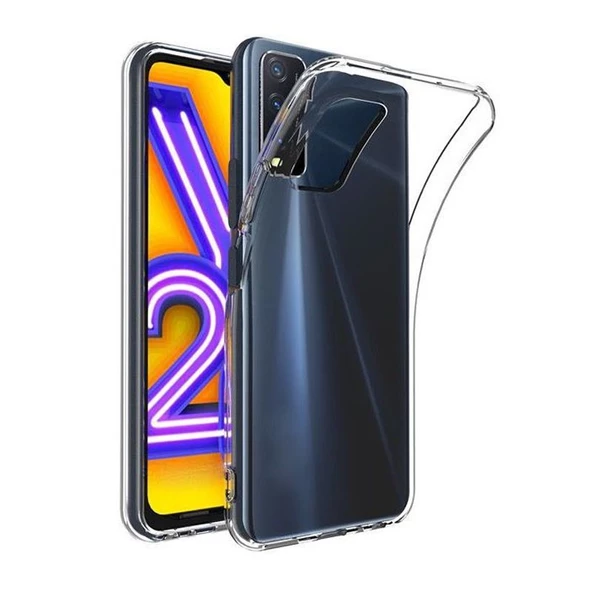Gpack Vivo Y20S Kılıf Süper Silikon Korumalı Şeffaf  Nano Glass ürün görseli 1