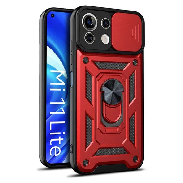 Gpack Xiaomi Mi 11 Lite Kılıf Tank Aramid Sürgülü Vega Yüzüklü ürün görseli 1