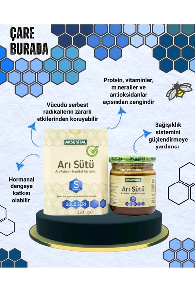 Arı sütü arı poleni ham bal karışımı (yetişkin) 18.000 mg ürün görseli 1