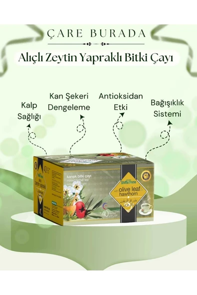 Alıçlı Zeytin Yapraklı Bitki Çayı 40 Poşet ürün görseli 1