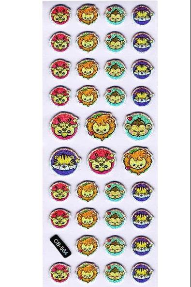 Sticker Kabartmalı Sticker Defter Planlayıcı Etiket (cb564) 16x7 cm- Hayvanlar ürün görseli 1