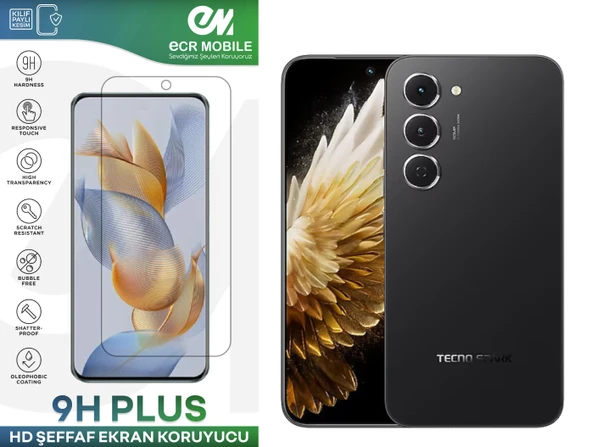 Tecno Spark 40 Pro ile Uyumlu Ekran Koruyucu 9H Esnek Nano Cam Şeffaf ürün görseli 1
