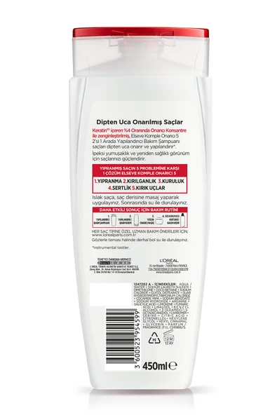Elseve Şampuan 2in1 Komple Onarım 450 ml - Resim 3