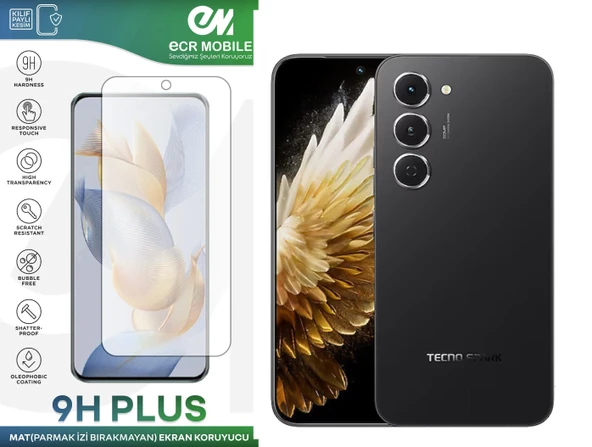 Tecno Spark 40 Pro ile Uyumlu Ekran Koruyucu MAT Parmak İzi Bırakmayan Esnek Nano Kırılmayan ürün görseli 1