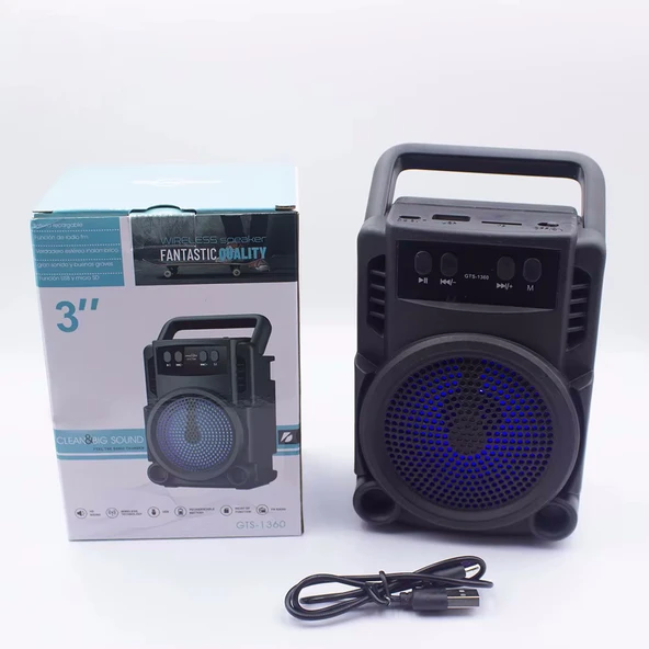 Torima Greatnice GTS-1360 Bluetooth RGB Hoparlör USB / TF Kart / FM Radyo ürün görseli 1