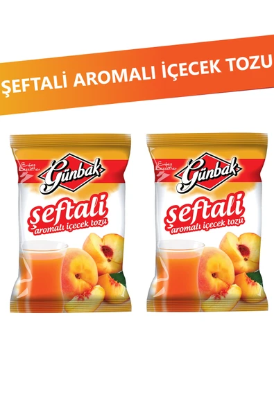 Günbak Şeftali Aromalı İçecek Tozu 250 gr x 2 Adet ürün görseli 1