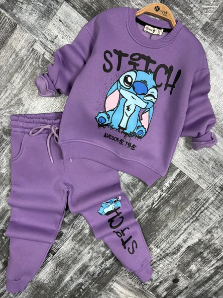 Stitch Kız Çocuk Eşofman Takım ürün görseli 1