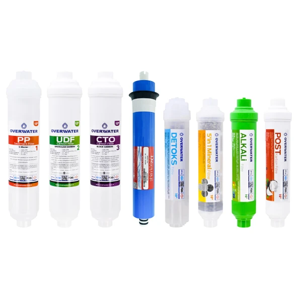 OverWater Kapalı Kasa Su Arıtma Cihazı 8 Li Inline Filtresi Seti 12 Aşamalı Özel Sarım Membran Filtre ürün görseli 1