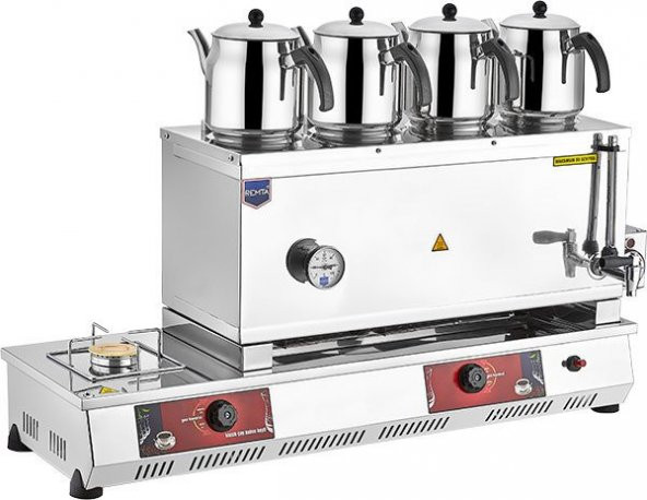 Remta 85 Model Dört Demlikli LPG(Tüplü)+Elektrikli Çay Ocağı 43 Lt -4 ADET DEMLİK DAHİL N14(E) ürün görseli 1