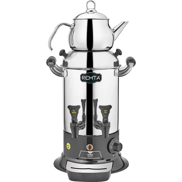 Remta Elektrikli Semaver 40 Bardak 5 Lt Çay Ocağı Makinesi Çift Demlikli - R25 ürün görseli 1