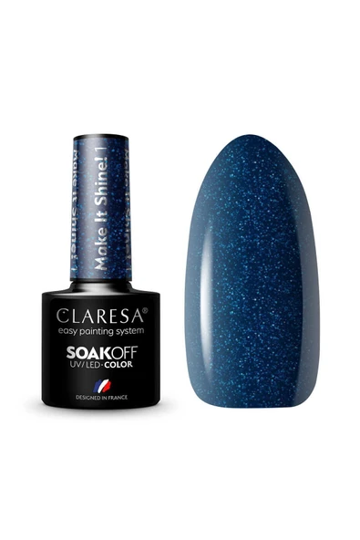 Claresa Kalıcı Oje Make It Shine Parıltılı Lacivert 01 5gr ürün görseli 1