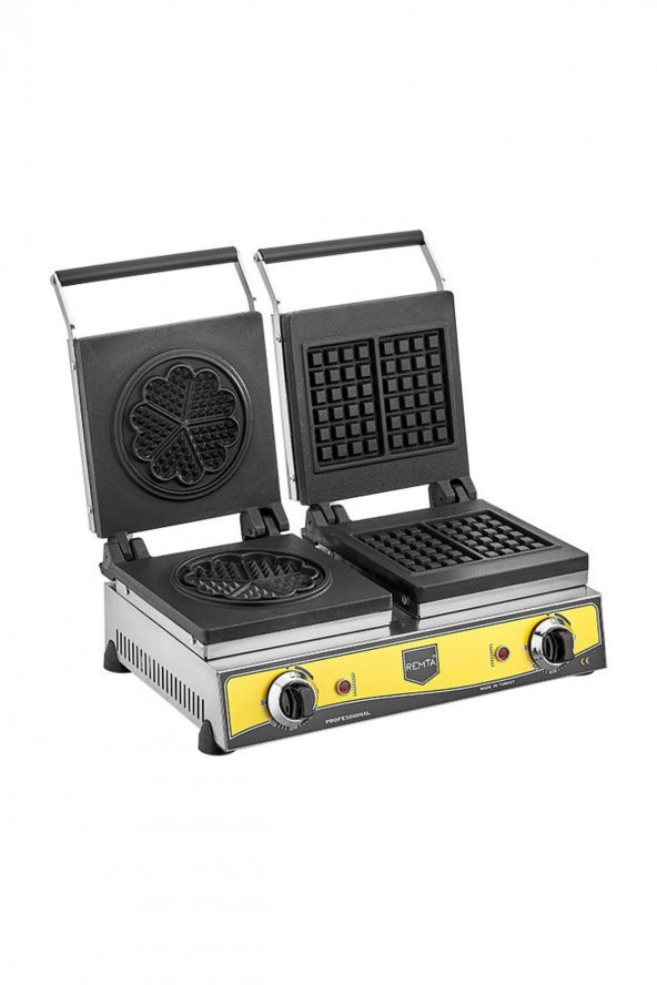 Remta Çiftli Kare + Çiçek Model (16 Çap) Waffle Makinası Elektrikli W20 ürün görseli 1