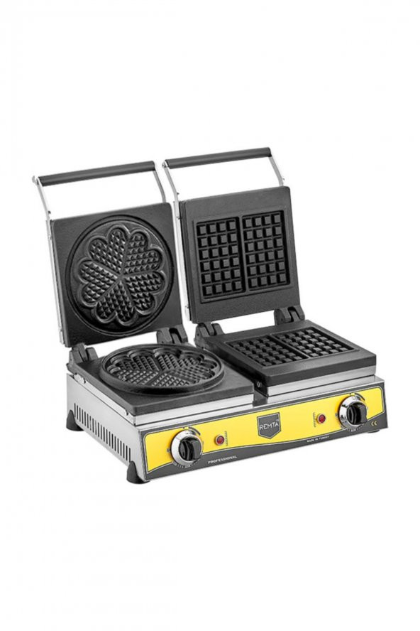 Remta Çiftli Kare + Çiçek Model (21 Çap) Waffle Makinası Elektrikli W21 ürün görseli 1