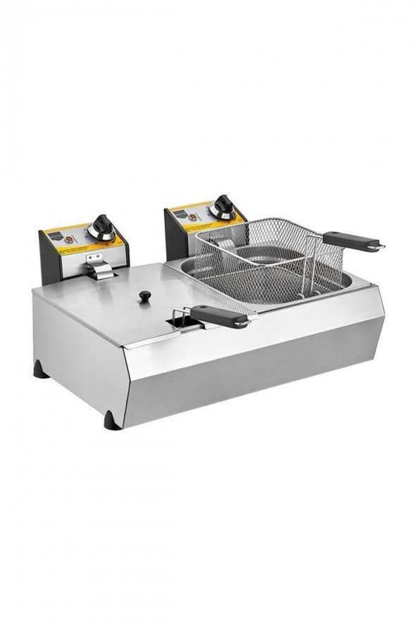 Remta R102 Çiftli Fritöz Kapaklı Elektrikli 8+8 LT ürün görseli 1