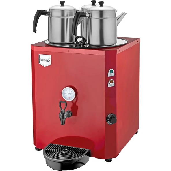 Remta 3 Demlikli Jumbo Çay Makinesi Şamandıralı 40 Lt - Kırmızı Renk DE10S - De10s ürün görseli 1