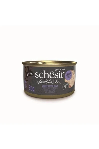 SchesirAfter Dark Tavuk ile Ördek Pate Yetişkin Kedi Konservesi 80g  Skt:12/2026 ürün görseli 1