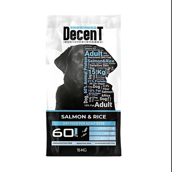Decent Somon Balıklı Yetişkin Köpek Maması 15 kg ürün görseli 1