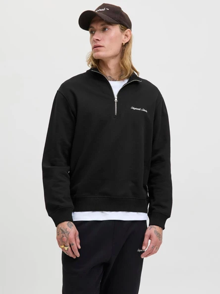 JORNORREBRO EMB SWEAT HIGH NECK NOOS Black Black XL ürün görseli 1