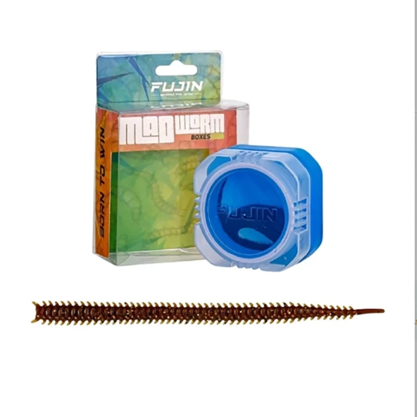 Fujin Mad Worm 9cm 10 Adet LRF Silikonu  Motor Oil ürün görseli 1