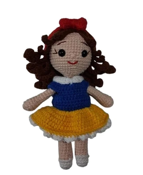 Pamuk Prenses Öğrenci Bebek Amigurumi Organik Anahtarlık Oyuncak ürün görseli 1