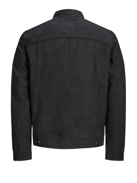 JJEROCKY JACKET NOOS Jet Black Jet Black M - Resim 3