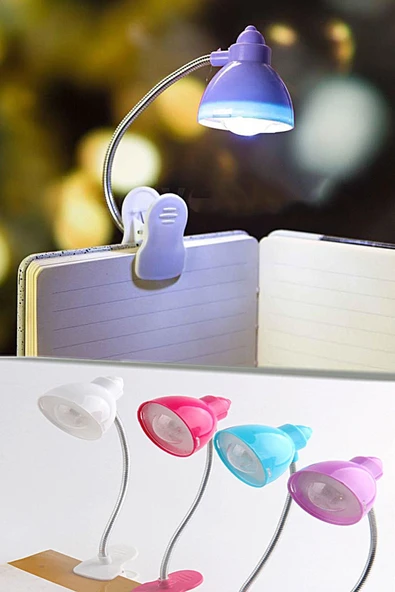 Masaüstü Klipsli Bükülebilir Kitap Okuma Led Işık - Resim 3