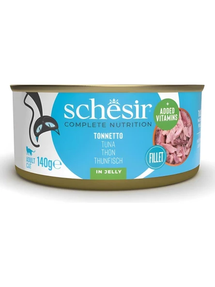 Schesir Tam ve Dengeli Ton Balıklı Jöle İçinde Kedi Konservesi 140g  Skt: 01/2028 ürün görseli 1