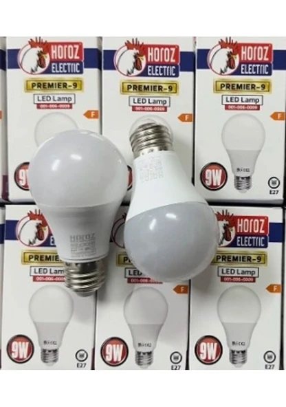 Horoz Elektrik 9watt Beyaz Işık Led Ampul 900lm E27 10 Adet ürün görseli 1