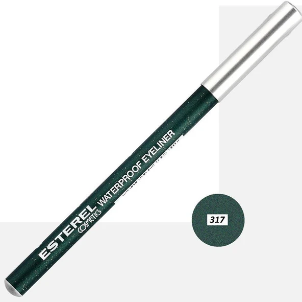 Esterel Waterproof Eyeliner No: 317 Simli Koyu Yeşil ürün görseli 1