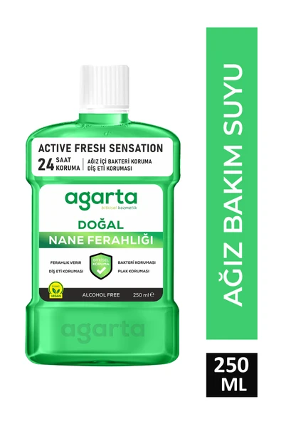 Agarta Ağız Bakım Suyu Ferah Nefes Naneli Alkolsüz 250ml ürün görseli 1