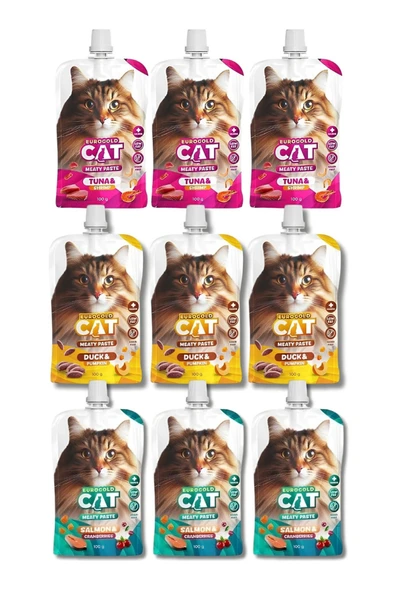 KorPet Eurogold Cat Tuna, Somon, Ördek 12'li Kedi Ödül Maması Hüptrik ürün görseli 1