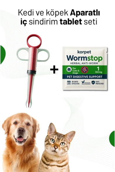 KorPet Kedi Köpek İç Tablet & Hap Yutturma Aparatı 2'li Set ürün görseli 1