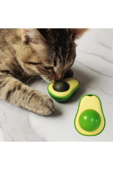 Avokado Catnip Avokado Kedi Çimi Topu Avokado Kedi Nanesi Oyuncağı ürün görseli 1