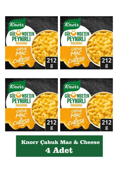 Knorr Çabuk Mac & Cheese Peynirli Makarna 212 Gr x 4 Adet ürün görseli 1
