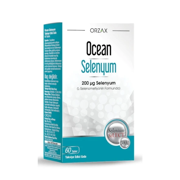 Ocean 200 uq Selenium İçeren Takviye Edici Gıda 60 Tablet ürün görseli 1