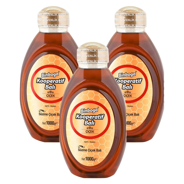 Binboğa Süzme Çiçek Balı 1 kg Pet x 3 Adet ürün görseli 1