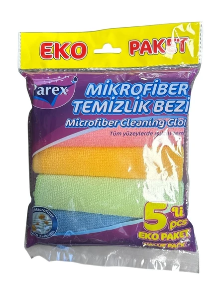 PParex Mikrofiber Temizlik Bezi Eko Paket 5 li ürün görseli 1