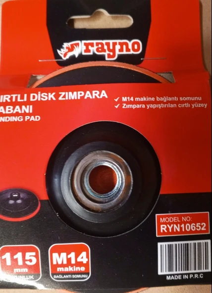 RAYNO 115MM CIRTLI DİSK ZIMPARA TABANI ürün görseli 1
