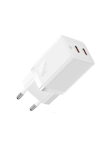 Baseus GaN5 Pro 40 W Beyaz Hızlı Şarj Adaptörü ürün görseli 1