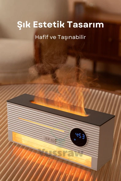 Yussraw Yeni Saat Alarm Göstergeli 260 ml Kapasiteli Taşlı Aroma Yayıcı Hava Nemlendiricisi ürün görseli 1