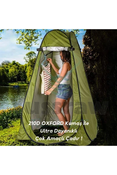 Yussraw Kamp Alanı Duş Giyinme Wc Çadırı Fotoğrafcı Prova Kabini 190x120x120 ürün görseli 1