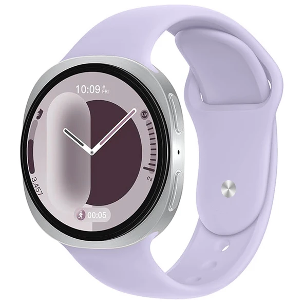 Samsung Galaxy Watch 8 44mm 40mm İle Uyumlu Klasik PureLux Soft Silikon Kordon  Lila ürün görseli 1