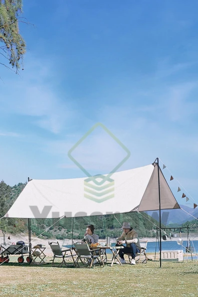 Yussraw Güneşlik Tente Plaj, Kamp Dayanıklı Oxfor Kumaş Su Geçirmez Gölgelik Çadır 500*300 Cm ürün görseli 1