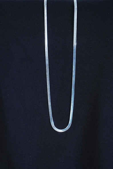 İtalyan Çelik Kolye 45cm 4mm Paslanmaz Gümüş ürün görseli 1