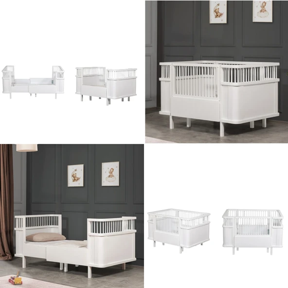 Mdf Karyola, Trend Büyüyen Karyola 90x190 - Trend Büyüyen Beşik 90x130 ürün görseli 1