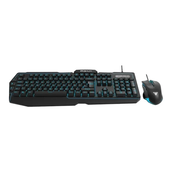 Kablolu Klavye Mouse Set Gaming-Quantum Gaming QG-Q6168 3 Renkli Arkadan Aydınlatmalı+3600Dpi Mouse *2yıl Garanti* ürün görseli 1