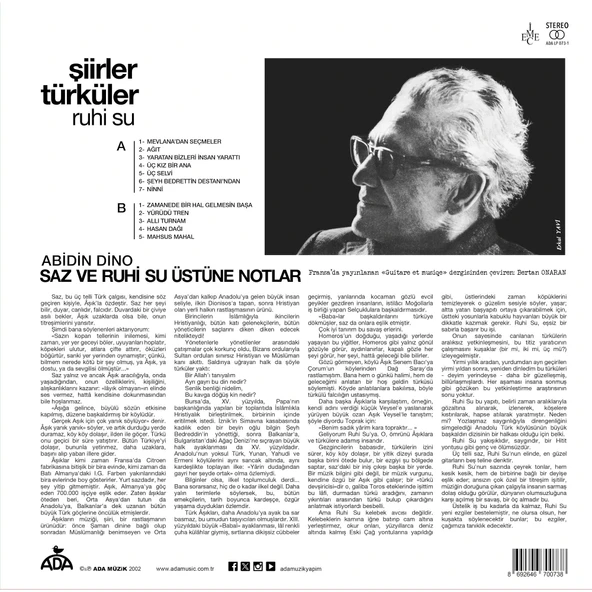 Ruhi Su Şiirler ve Türküler - Plak - Resim 2