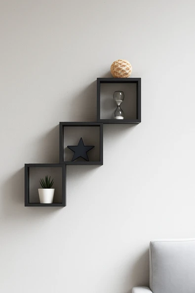 DEMEZLER MOBİLYA Modern Minimal Kare Raf ürün görseli 1