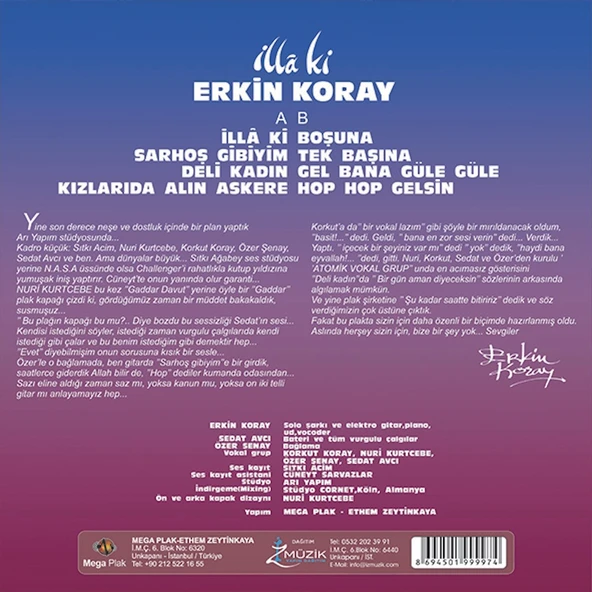 Erkin Koray İlla ki - Siyah Plak ürün görseli 1