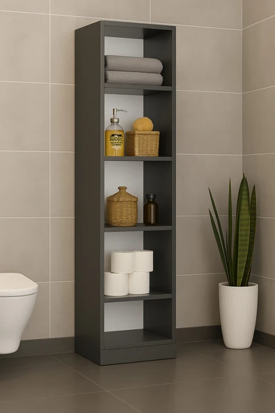 DEMEZLER MOBİLYA Modern 5 Raflı Çok Amaçlı Dolap ürün görseli 1